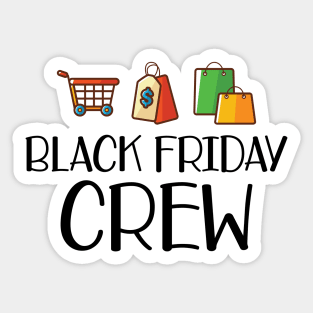 Shopping - Black friday crew Sticker